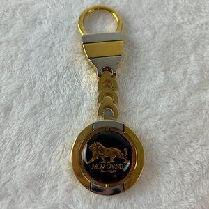 Vintage Las Vegas MGM GRAND Key Chain "Solid brass, Nickel plated, Touch of Gold